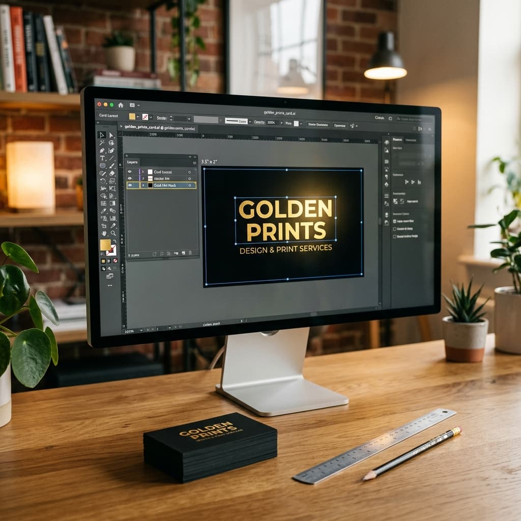 Luxury Gold Foil Business Cards - View 2