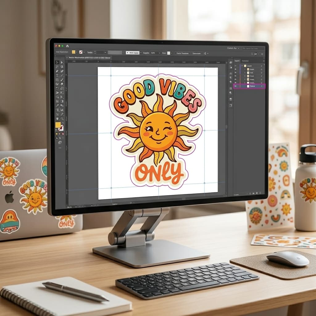 Holographic Die-Cut Stickers - View 2