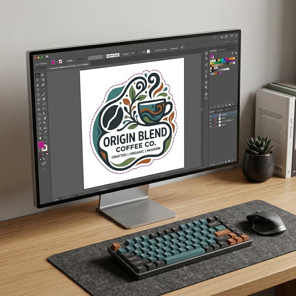 Coffee Cup Custom Stickers - View 2