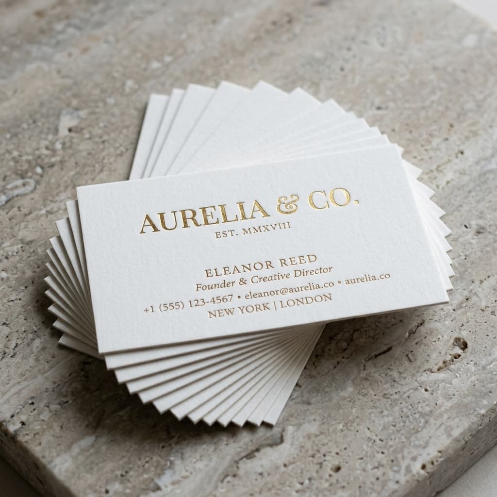 Premium Gold Foil Business Cards