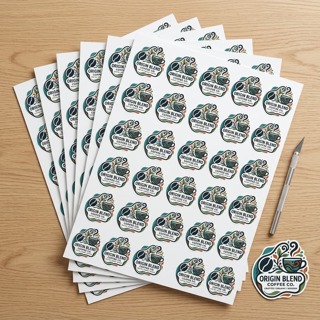 Coffee Cup Custom Stickers